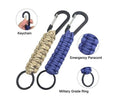 JNT ST-266 Multicolor Outdoor Camping Aluminum Carabiner Braided Lanyard Ring Hook D Ring Paracord Keychain Clip Bag Made China