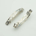 9cm Barbed Holes Arched Metal French Barrettes with Mark "Clip Paris" Snap Hairgrips for Handmade Boutique Hair Accessories
