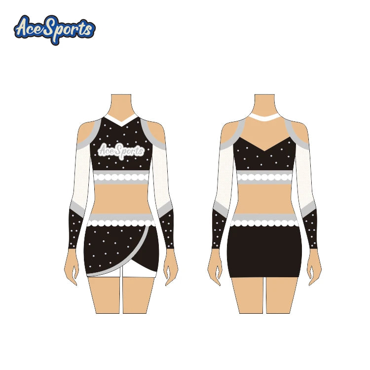 Ace Sports 2025 Custom Cheerleading Uniforms High Quality Plus Size Girls' Custom Cheer Outfits Wholesale Cheer Uniforms Your