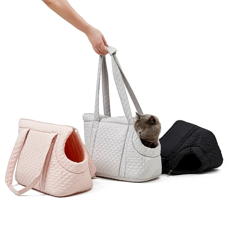 Breathable Mesh Cat Carrier Foldable Dog Travel Carry Bag Go Out Portable Luxury Pet Carrying Tote Bag