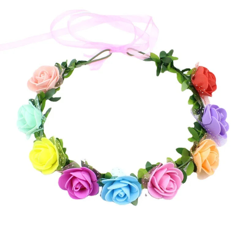 Wholesale Bridal Wreath Flora Headpiece Bridesmaids Wedding Flower Headband Wedding Hair Accessories LSHB039