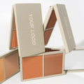 OEM Two Textures Matte Herbal Waterproof Face Body Cream Powder Contour Pressed Palette Long Lasting Private Label Bronzer