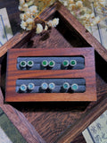 Small Light Bulb New Chinese-style Ice Type Natural Blue Water Jade Emerald Green Inlaid Women's Ear Studs