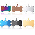 High Mirror Polish Blank Style Fashion Cheap Wholesale Gold Stainless Steel Children's Pet Dog Bone Pendant DIY Custom Engraving