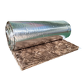 UET Insulation Materials R1.3 R7 R9 R13 R19 R30 Eco Brown Fiberglass Glass Wool Roll Blanket Felt Batt Price with Kraft Paper