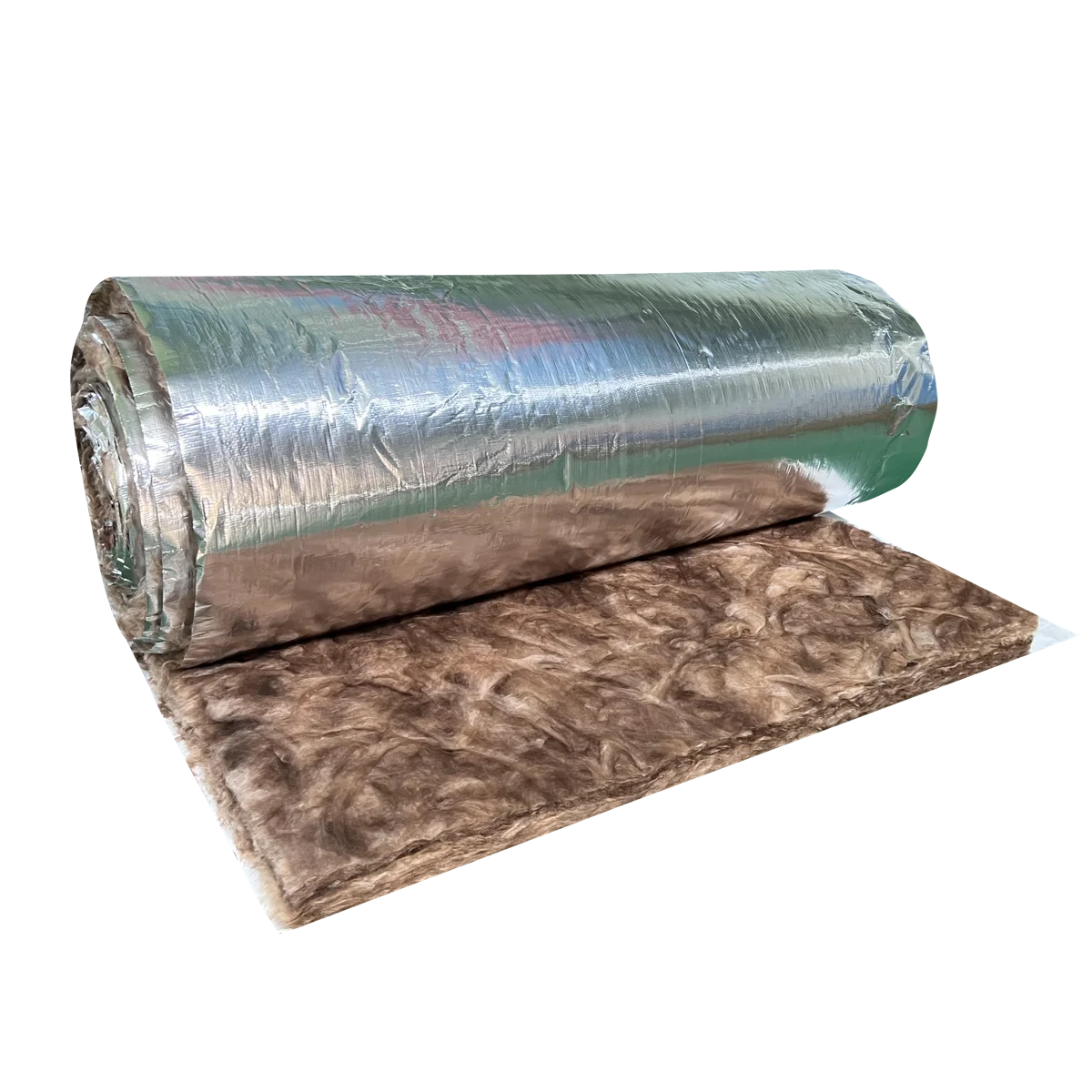 UET Insulation Materials R1.3 R7 R9 R13 R19 R30 Eco Brown Fiberglass Glass Wool Roll Blanket Felt Batt Price with Kraft Paper