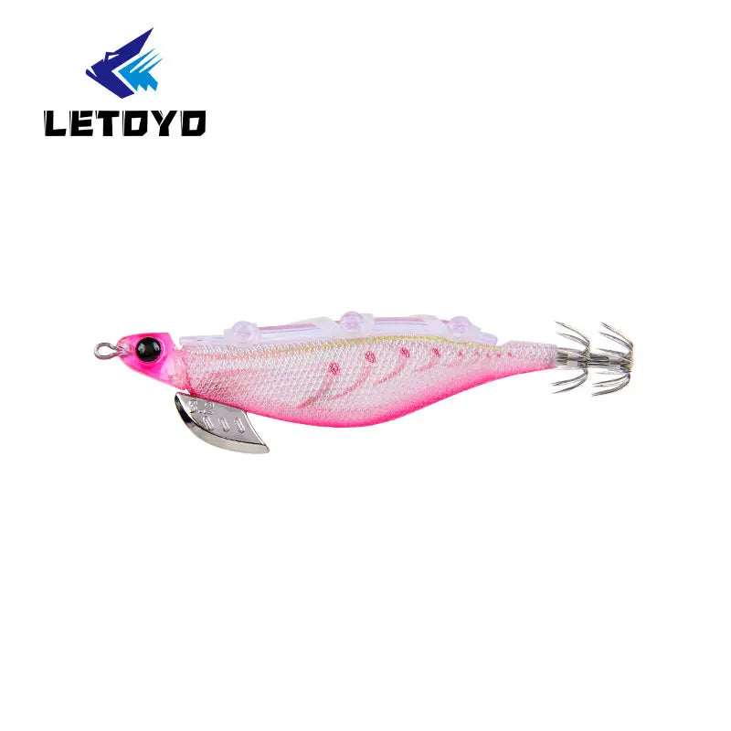 LETOYO LT130831 Eginno 3.2# 20g 12.3cm Squid Jig Bait EGI Lure Shrimp Squid Jigs Wholesale Lead Luminous Squid Jigs