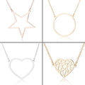 SSeeSY Bulk Wholesale Personalised Customize Jewelry Simple Stainless Steel Fashion Star Heart Pendant Necklace Gift for Women
