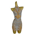 Luxury Birthday Party Dinner Rhinestone Dress Las Vegas Show Performance Costume Women Club Mini Dress Short Evening Prom Dress