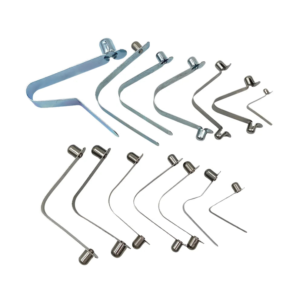 Wholesale Locking V-shaped Push Button Clip Tent Pole Spring Clip Hiking Pole Tube Connector Double Buttons Spring Clips