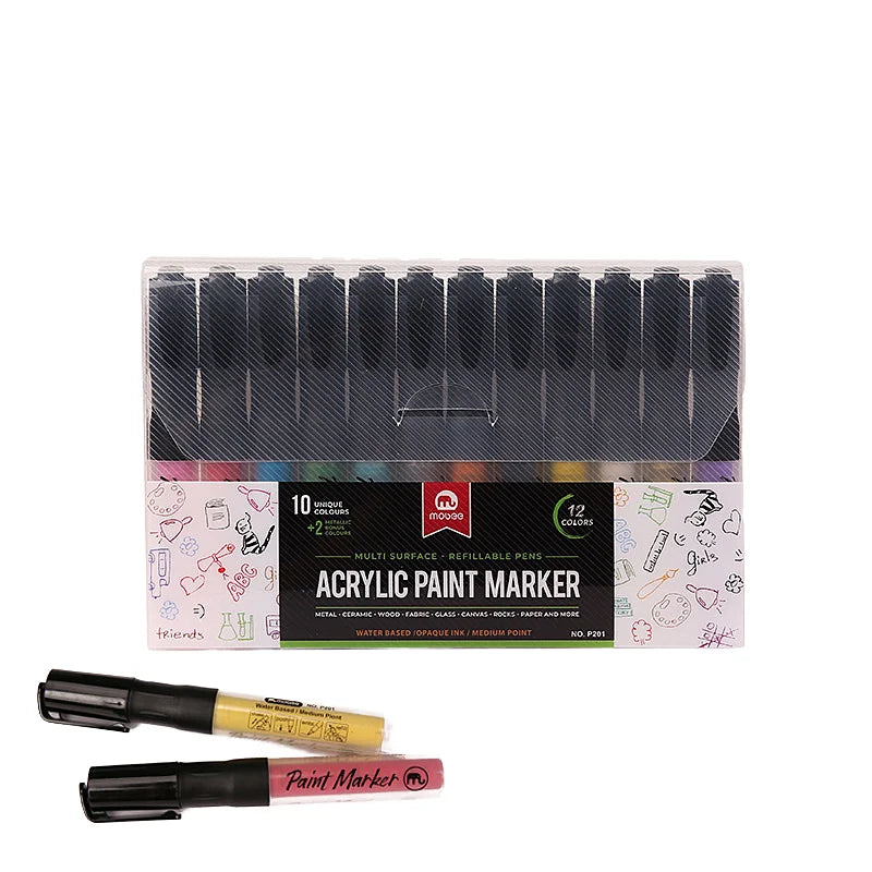 Colorful Paint Marker Pen Acrylic Marker Non Removable Permanent Marker Pen Set Highlighter