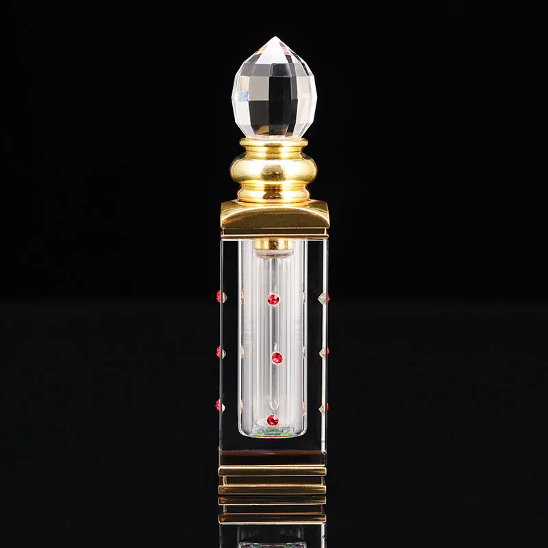 Small Bridge Folk Style Personalised Empty Crystal Glass Perfume Bottle Refillable Essential Oil Bottles Other Crystal Crafts