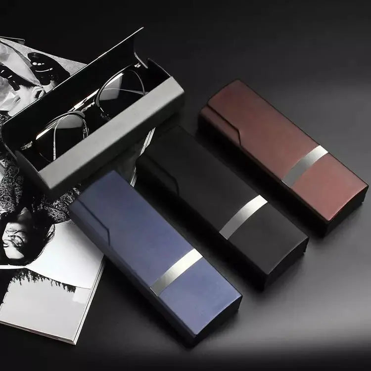 Lmamba Fashion Silver Edge Glasses Case Logo Custom Myopia Glasses Case Cheap High Quality Eyeglass Case