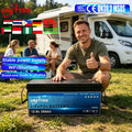 12V 24V LiFePO4 Lithium Battery 100AH 200AH IP65 Waterproof CE Certified 3000 Cycle Life for RV Camping Golf Cart Solar Use