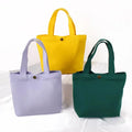 Eco-friendly Solid Color Custom Logo Shopping Canvas Tote Bag Large Capacity  Shopping Bags