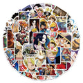 50Pcs One Pieces Luffy Anime Cartoon Sticker for Skateboard Luggage Laptop Table Wall Label Anime Printing Theme Mix Stickers