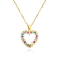 French Elegant Zircon Pearl love Pendant Necklace Female Fashion Temperament Everything Collars Cross-border New Products