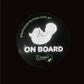 Custom Die Cut Baby on Board Safety Caution Sign Adhesive Waterproof Printed Reflective Vehicle Car Signs Kids Warning Sticker