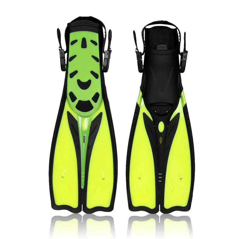 Comfortable Open Heel Diving Fins Adults Snorkeling Flipper Fins Soft TPR Durable Material Adjustable Fins