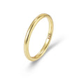 Minimalist 925 Sterling Silver Fashion Jewelry Ring Round Plain Thin Gold Plated Rings for Women Wedding Rings