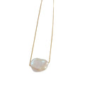 18 Inch  Wholesales S925 Sterling Silver Box Chain Pendant Necklace 100% Nature Freshwater Corner Baroque Pearl 15x20 mm