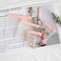8*8cm Pink Frosted Matt Slider Plastic Ziplock Pouch EVA Jewelry Bag Storage Zipper Buckle Water Proof Thickened Charms Bags