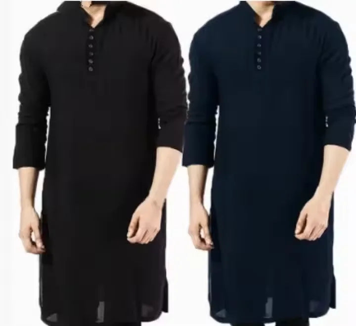 Indische Winter Men's Pink Arabic Stylish Kurta Heavy Frauen Jubba Jalabiya Casual Thobe Made of Anti-Wrinkle Fabric From Sudan