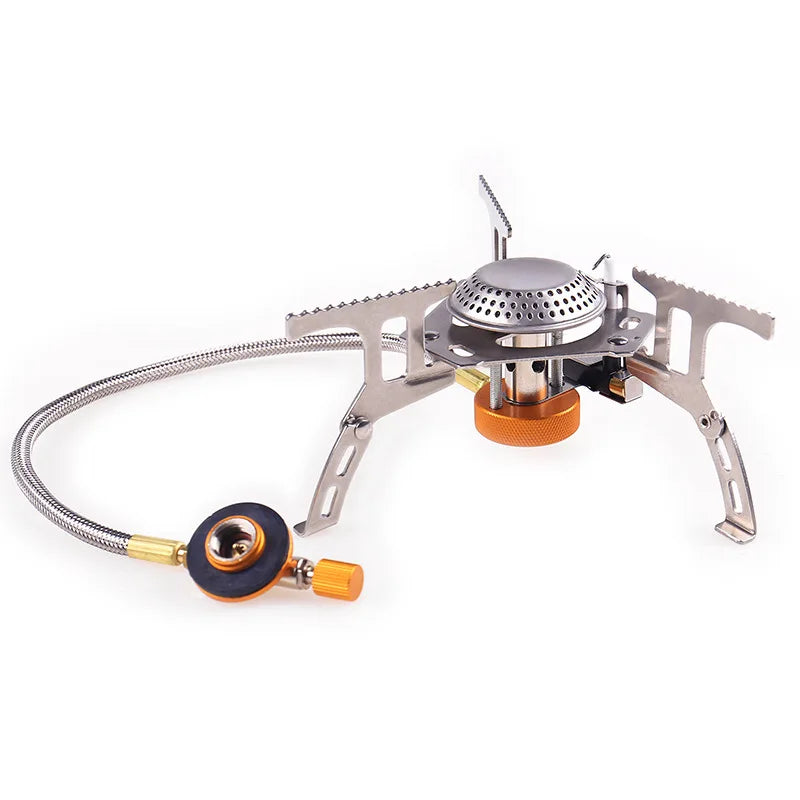 Portable Camping Gas Stove Outdoor Hiking Collapsible Mini Stainless Steel Stove Propane Stove Camping