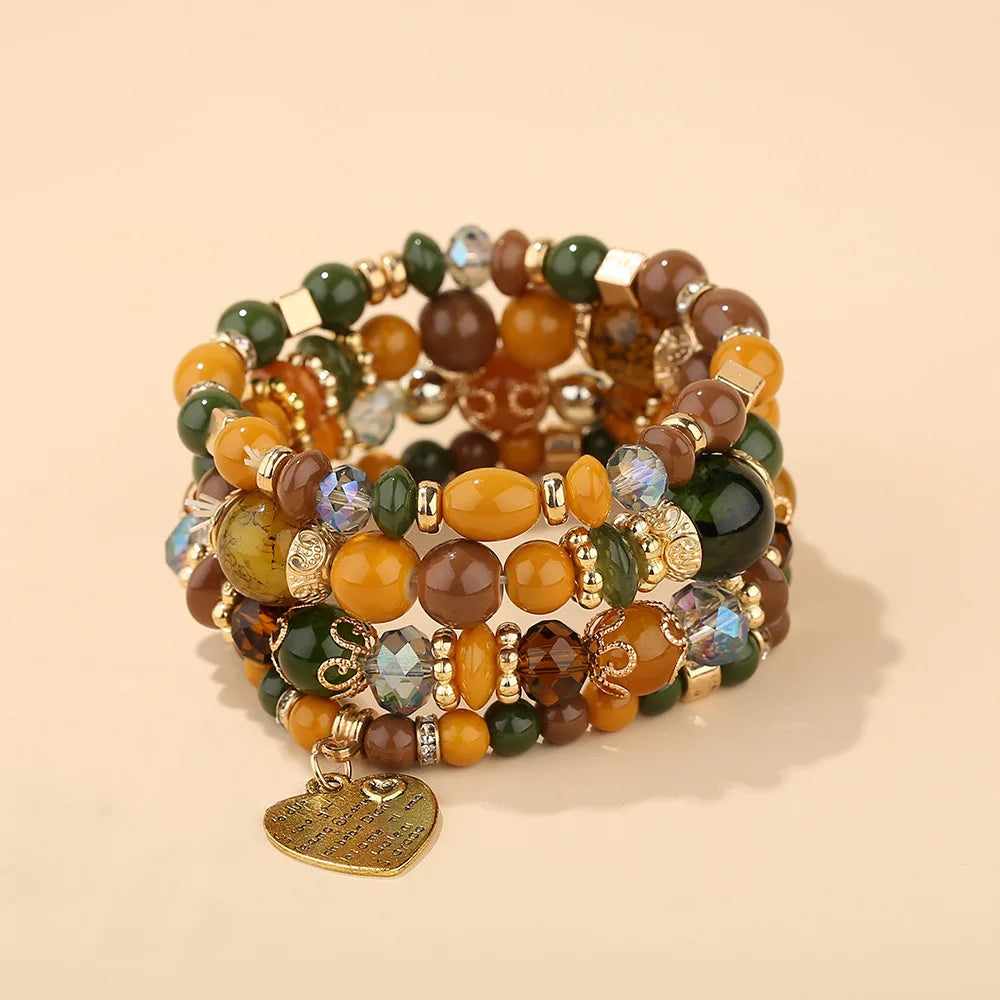 European and American Fashion Unique Design Bracelet Jewelry Accessories Peach Heart Boho Heart Bracelet