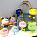 Fashion Cute Cartoon Ball-Shaped Plush Doll Keychain Ugly and Cute Bag Pendant Car Keychain Pendant