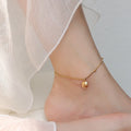 Manufacturer Fashion Trendy Women's Jewelry Adjustable Gold Anklet Creative Luxury Single Ball Bling Anklets for Girls
