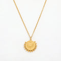 Joolim Jewelry Gold Plated Sunflower Beads Pendant Choker Necklace Stainless Steel Jewelry Wholesale