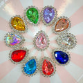 Diamond Shaped Glass Drop Rhinestones Loose Crystal Accessories for DIY Clothing for Customizing Your Own Designs
