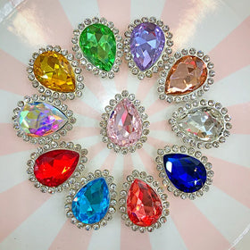 Diamond Shaped Glass Drop Rhinestones Loose Crystal Accessories for DIY Clothing for Customizing Your Own Designs