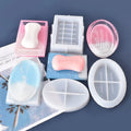 Early Riser DIY Oval Rectangular Soap Tray Storage Boxes Holder Silicone Mold Home Decor Epoxy Resin Crafts Moulds