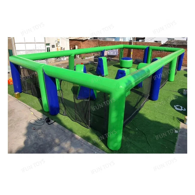 Outdoor PVC Inflatable Archery Obstacle Wall Inflatable Paintball Arena Field for Rental