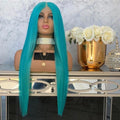 Green Lace Front for Lace Wig with Blue Transparent HD Lace 180% Density Long Length Adjustable Straps & Baby Hair