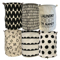 New Print Laundry Basket Portable Foldable Home Laundry Storage Bag Cotton Linen Hamper for Kids Toys Dirty Clothes Basket