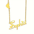 Customised Jewelry Love Heart Name Pendant Necklace Stainless Steel Initial Personalize Chain Necklace