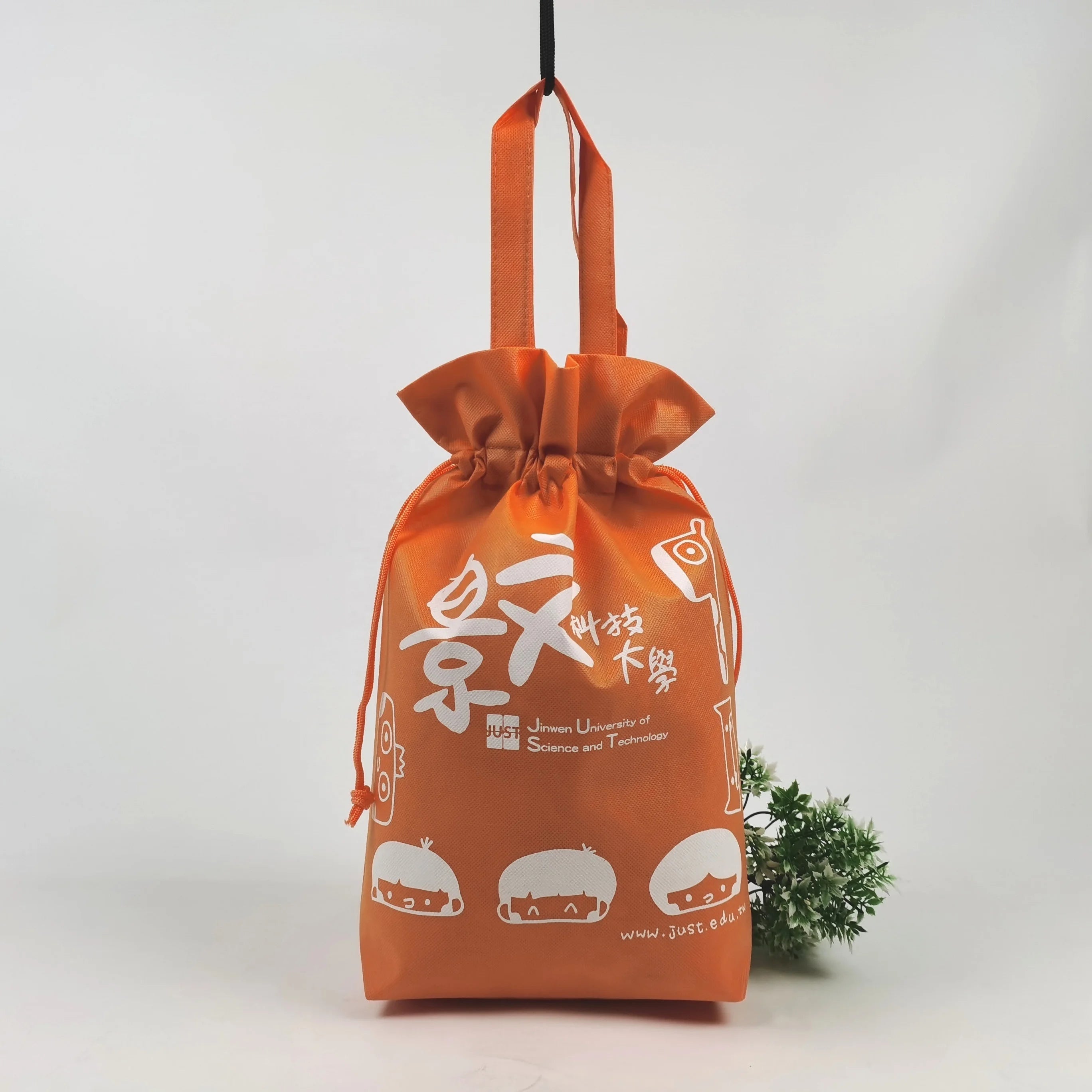 Custom Drawstring Bag Organic Tote Non Woven Bag Cotton Canvas Drawstring for Party Waterproof Fabric Drawstring Bags