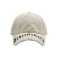 Miachi Unisex Soft Top Baseball Cap 100% Cotton 6-Panel 3D Embroidery Letter Design Outdoor Breathable Metal Buckle Back Closure