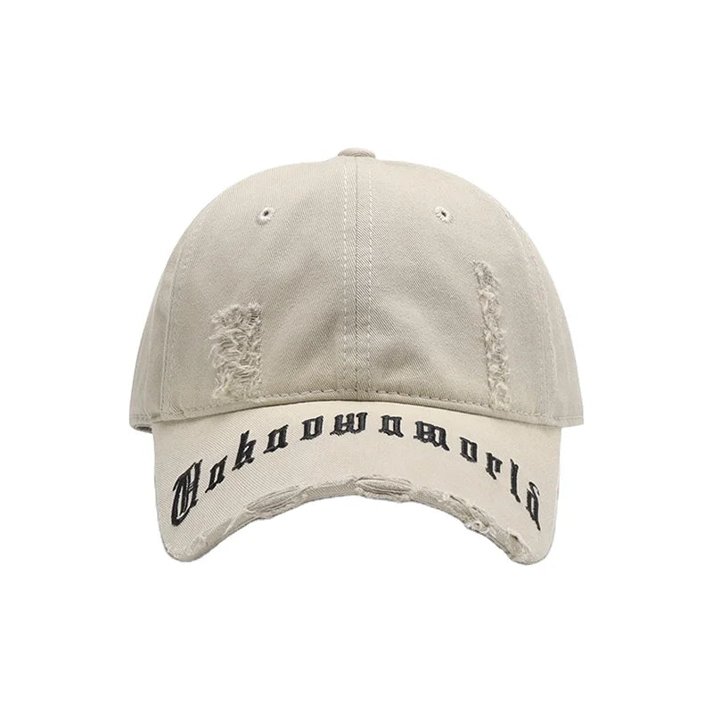 Miachi Unisex Soft Top Baseball Cap 100% Cotton 6-Panel 3D Embroidery Letter Design Outdoor Breathable Metal Buckle Back Closure