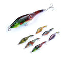 MISTER LURE 9g Plastic 3D Printed 3 Segmented Lure with Hook Swimbait Multi Section Fishing Lure