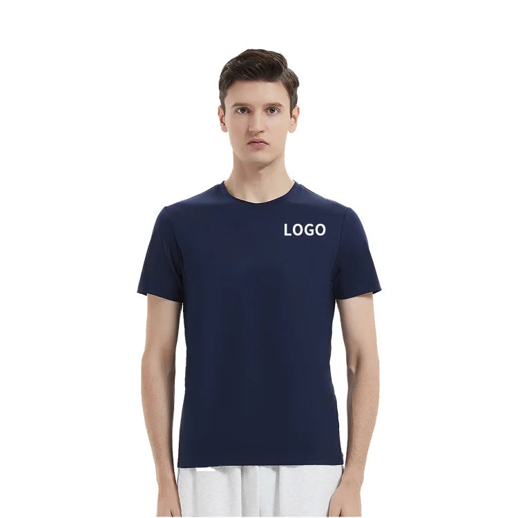 2025 Cotton Promotional T Shirt Custom Logo Unisex Color Round Collar Plain Men's T-Shirt for Business
