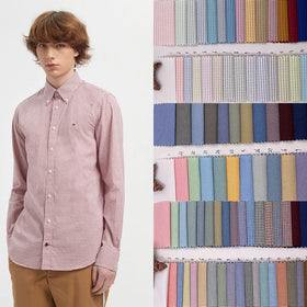 Wholesale Tc Yarn Dyed Houndstooth Plaid Check Herringbone Woven Garment Material for Girls/Boys Shirt and School Uniform