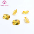 Manufacturer Price Synthetic Cz Gems Zircon Elongated Cushion Shape 4*6mm to 8*10mm Yellow Color Loose Stone Cubic Zirconia