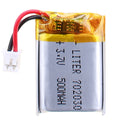 702030 3.7v Battery 500mah  Rechargeable Lipo Battery Solar Li Ion Polymer Lithium  Battery With 2pin PH 2.0mm Connector