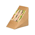 Factory Sale Portable Recycled Materials Kraft Paper Self Erecting Triangle Sandwich Box Bulk Food Beverage Packaging