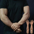 Lifelike Silicone Fake Muscle Skin Cover Scars Muscle Male Gloves for Men Muscle Arm Gloves Costume Cosplay