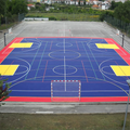 Eco-friendly Plastic Interlocking Sport Flooring FIBA Interlocking Sport Flooring Multisport Tiles